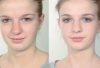 Before and after after redness covering makeup, by professional makeup artist Louise Wittlich