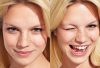 two images of a young woman, smiling and winking, wearing a glowy, fresh makeup. By Louise Wittlich