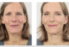 Une femme mature, sans et avec un maquillage naturel anti-âge, maquillée par Louise Wittlich, maquilleuse professionnelle et coach beauté
